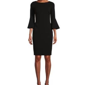 Calvin Klein Black Formal Zip Dress Size 12